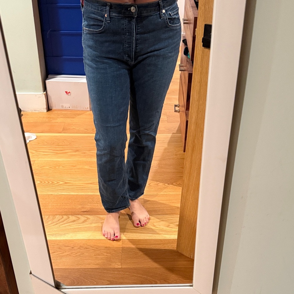 Citizens Of Humanity Dark Blue Straight Leg Jeans